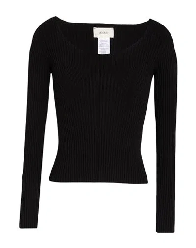 Vicolo Woman Sweater Black Size Onesize Viscose, Polyester
