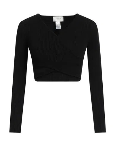 Vicolo Woman Sweater Black Size Onesize Viscose, Polyester In Black