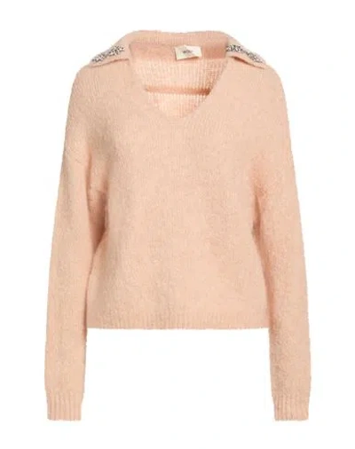 Vicolo Woman Sweater Blush Size Onesize Acrylic, Polyamide, Mohair Wool, Wool, Elastane In Pink