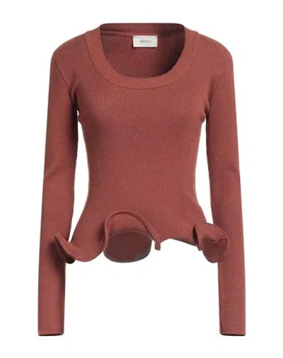 Vicolo Woman Sweater Brown Size Onesize Viscose, Polyester, Polyamide