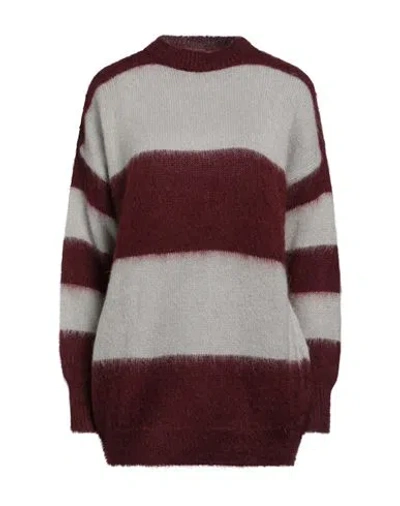 Vicolo Woman Sweater Burgundy Size Onesize Acrylic, Mohair Wool, Polyamide In Multi