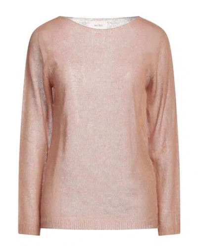 VICOLO VICOLO WOMAN SWEATER CAMEL SIZE ONESIZE MOHAIR WOOL, POLYAMIDE, WOOL