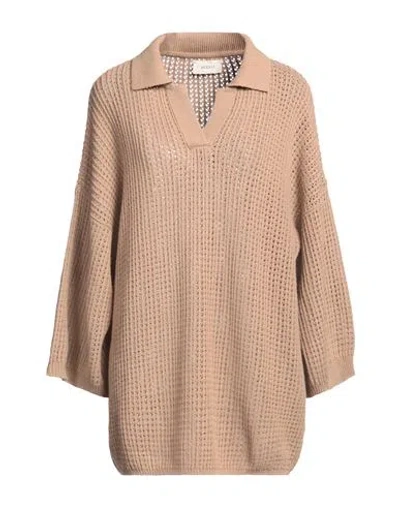 Vicolo Woman Sweater Camel Size Onesize Viscose, Polyamide, Wool, Cashmere In Pink