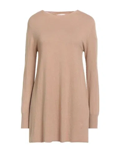 Vicolo Woman Sweater Camel Size Onesize Viscose, Polyester, Polyamide In Neutral