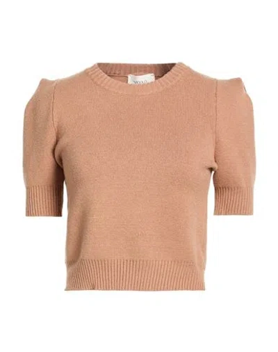 Vicolo Woman Sweater Camel Size Onesize Viscose, Polyester, Polyamide In Pink