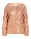 Vicolo Woman Sweater Copper Size Onesize Acrylic, Wool, Mohair Wool, Polyamide In Orange
