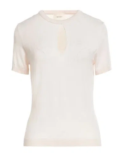 Vicolo Woman Sweater Cream Size Onesize Viscose, Polyester, Polyamide In White