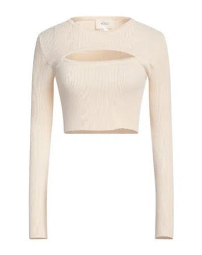 Vicolo Woman Sweater Cream Size Onesize Viscose, Polyester In Neutral