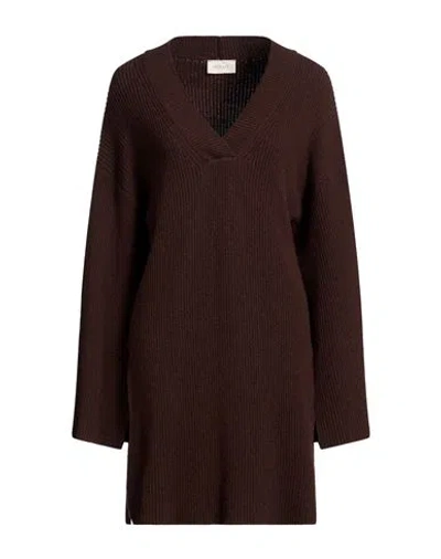 Vicolo Woman Sweater Dark Brown Size Onesize Viscose, Polyamide, Wool, Cashmere