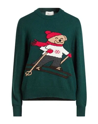 Vicolo Woman Sweater Dark Green Size Onesize Viscose, Polyamide, Wool, Cashmere