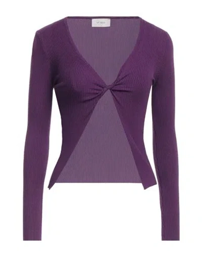 Vicolo Woman Sweater Deep Purple Size Onesize Viscose, Polyester
