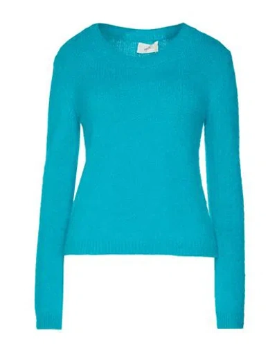 Vicolo Woman Sweater Emerald Green Size Onesize Polyamide, Acrylic, Mohair Wool, Wool, Elastane