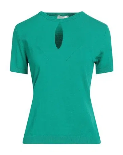 Vicolo Woman Sweater Emerald Green Size Onesize Viscose, Polyester, Polyamide