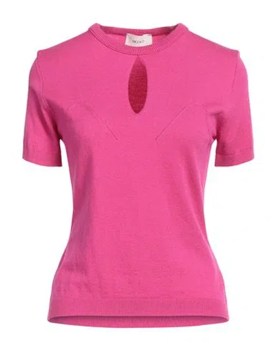 Vicolo Woman Sweater Fuchsia Size Onesize Viscose, Polyester, Polyamide In Pink