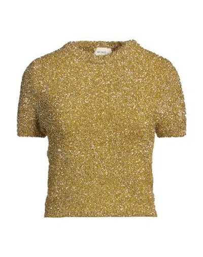 Vicolo Woman Sweater Gold Size Onesize Metallic Fiber, Polyamide In Brown