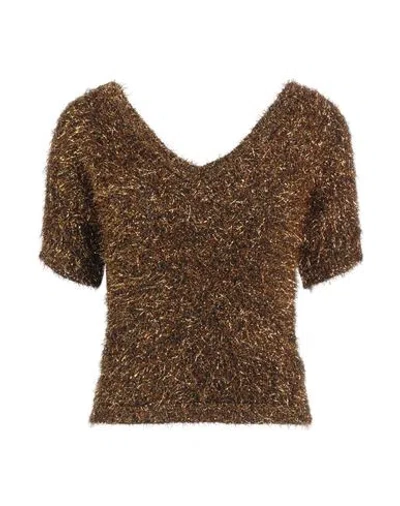 Vicolo Woman Sweater Gold Size Onesize Polyamide, Polyester