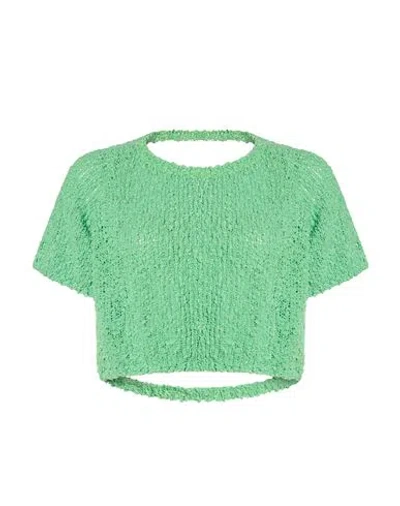 Vicolo Woman Sweater Green Size Onesize Cotton, Polyamide