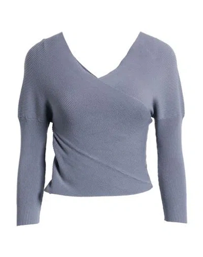 Vicolo Woman Sweater Grey Size Onesize Viscose, Polyester In Gray