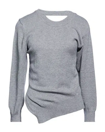 Vicolo Woman Sweater Grey Size Onesize Viscose, Polyester, Polyamide In Gray