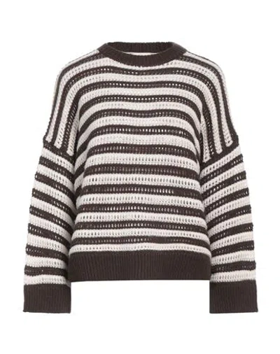 Vicolo Woman Sweater Ivory Size Onesize Acrylic, Wool, Viscose, Elastane In Black