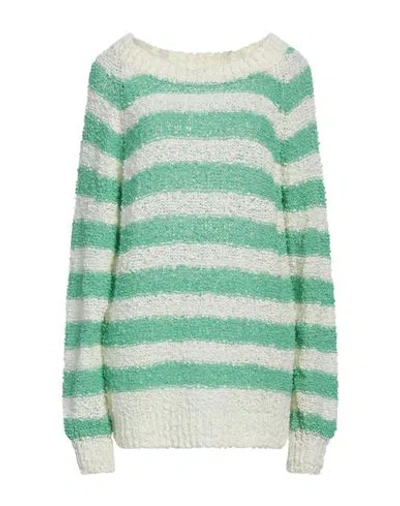Vicolo Woman Sweater Ivory Size Onesize Cotton, Polyamide In White