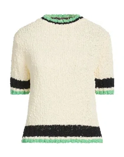 Vicolo Woman Sweater Ivory Size Onesize Cotton, Polyamide In Multi