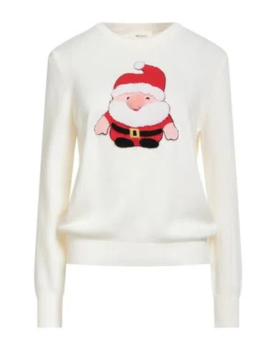 Vicolo Woman Sweater Ivory Size Onesize Viscose, Polyamide, Wool, Cashmere In White