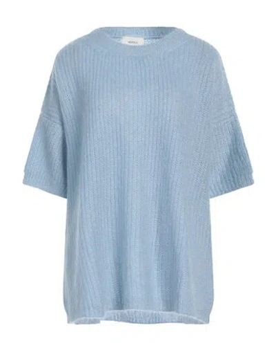 Vicolo Woman Sweater Light Blue Size Onesize Acrylic, Mohair Wool, Polyamide In Green