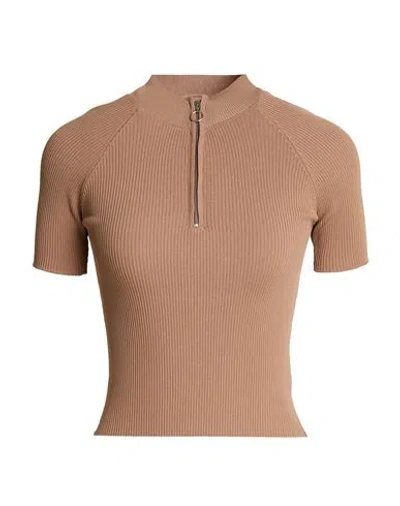 Vicolo Woman Sweater Light Brown Size Onesize Viscose, Nylon In Pink