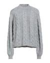 Vicolo Woman Sweater Light Grey Size Onesize Acrylic, Wool, Viscose, Alpaca Wool In Gray