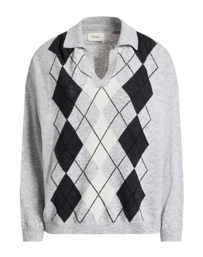 Vicolo Woman Sweater Light Grey Size Onesize Viscose, Polyamide, Wool, Cashmere In Gray