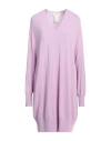 Vicolo Woman Sweater Lilac Size Onesize Viscose, Polyamide In Purple