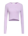 Vicolo Woman Sweater Lilac Size Onesize Viscose, Polyester In Purple
