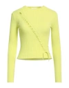Vicolo Woman Sweater Lime Green Size Onesize Viscose, Polyester In Green