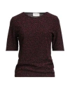 Vicolo Woman Sweater Magenta Size M Polyester, Viscose, Polyamide In Brown