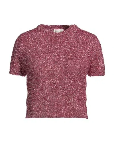 Vicolo Woman Sweater Magenta Size Onesize Metallic Fiber, Polyamide In Pink