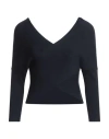 Vicolo Woman Sweater Midnight Blue Size Onesize Viscose, Polyester In Blue