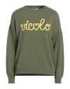 Vicolo Woman Sweater Military Green Size Onesize Cotton