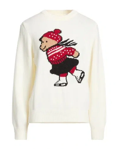 Vicolo Woman Sweater Off White Size Onesize Viscose, Polyamide, Wool, Cashmere