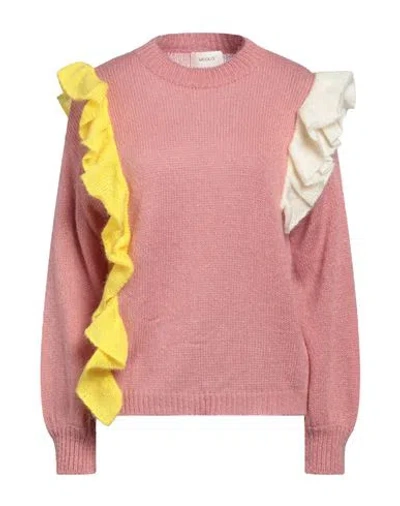 Vicolo Woman Sweater Pastel Pink Size Onesize Acrylic, Mohair Wool, Polyamide In Neutral