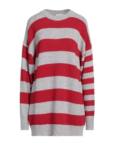 Vicolo Woman Sweater Red Size Onesize Viscose, Polyamide, Wool, Cashmere