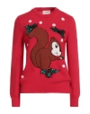 Vicolo Woman Sweater Red Size Onesize Viscose, Polyamide, Wool, Cashmere In Multi