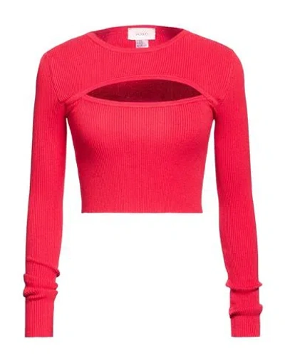 Vicolo Woman Sweater Red Size Onesize Viscose, Polyester