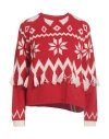 Vicolo Woman Sweater Red Size Onesize Wool, Acrylic