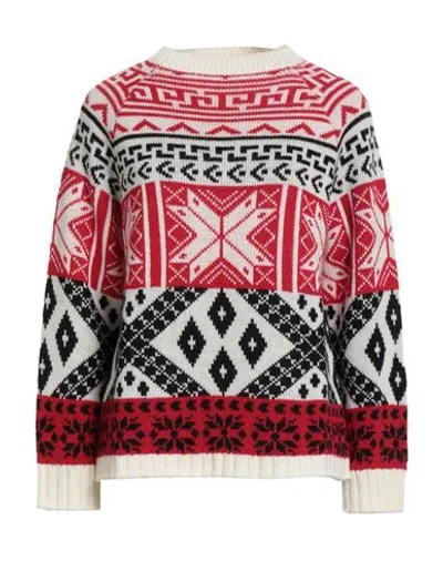 Vicolo Woman Sweater Red Size Onesize Wool, Acrylic
