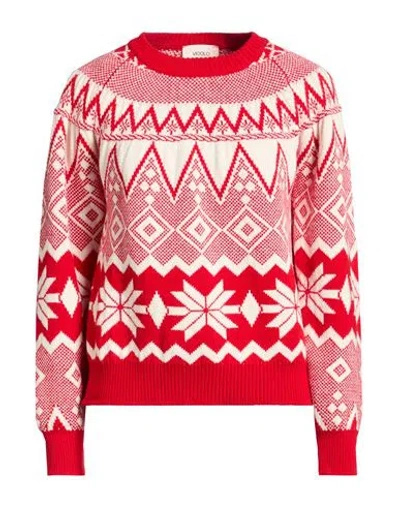 Vicolo Woman Sweater Red Size Onesize Wool, Acrylic