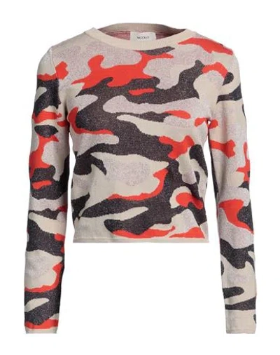 Vicolo Woman Sweater Sand Size Onesize Viscose, Acrylic, Elastane In Beige