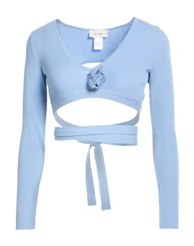 Vicolo Woman Sweater Sky Blue Size Onesize Viscose, Polyester