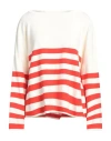Vicolo Woman Sweater Tomato Red Size Onesize Viscose, Acrylic, Elastane
