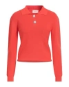 Vicolo Woman Sweater Tomato Red Size Onesize Viscose, Polyester In Tomato Red